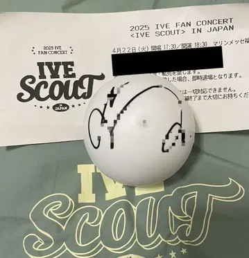 IVE 레이 사인 공 scout 팬 네이비 친필