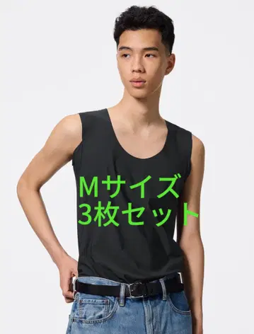 [새상품] 지유 스타일 드라이 프리 컷 와이드 T 슬리브리스 블랙 3장