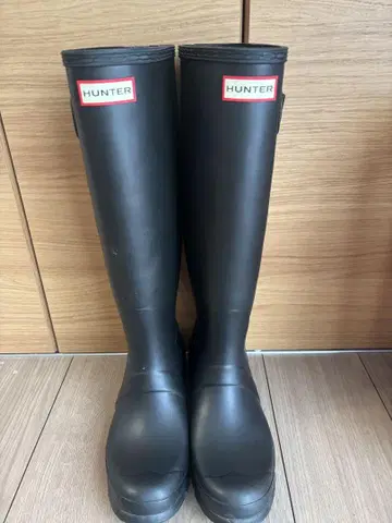 HUNTER 블랙 레인부츠