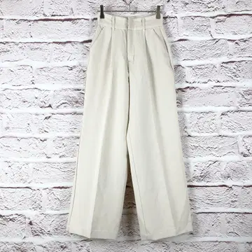 r153 forksy 아이보리 와이드 팬츠 센터 프레스