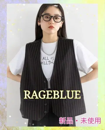 RAGEBLUE 레이지블루 스트라이프 레트로 베스트 여성용