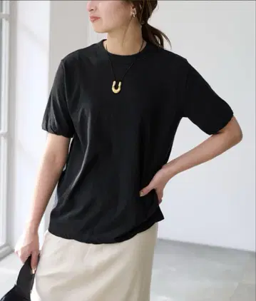ATON/에이트 STANDARD T-SHIRT 블랙