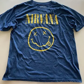 NIRVANA 닐바나 밴딩 티셔츠 XL 네이비 스마일