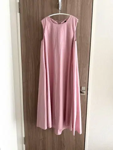 VERY 게재 완판템 벌스데이 바쉬 A라인 코튼 탱크 원피스 핑크