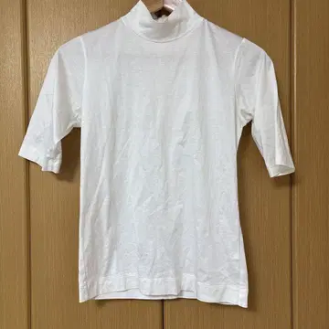 steven alan 하프 지퍼 반팔 티셔츠 보틀넥 화이트