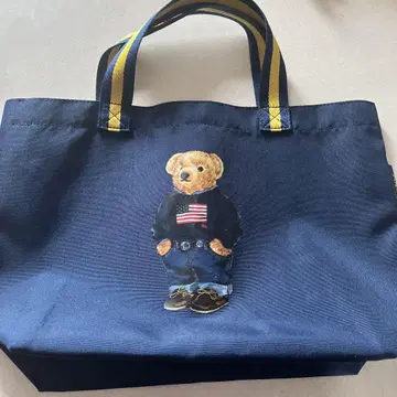 랄프 로렌 폴로 베어 토트백 네이비