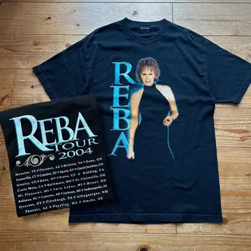 레어 00s REBA 리바 2004 투어 양면 프린트 티셔츠