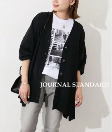 JOURNAL STANDARD 하이 트위스트 코튼 판초 가디건
