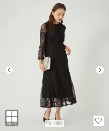 그린 라벨 릴랙싱 레이스 허리 개더 원피스