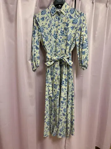 Max Mara weekend 플로럴 프린트 긴팔 셔츠 원피스