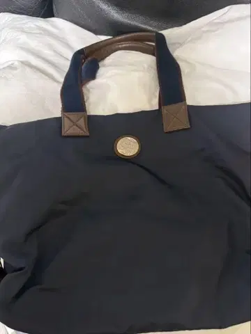 오로비안코 네이비 나일론 토트백 새상품급