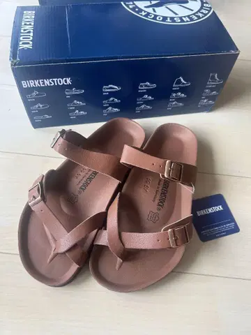 BIRKENSTOCK 브라운 컴포트 샌들 38