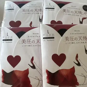 가네보우 엑설런스 미압의 천사 퓨어 블랙 L 사이즈 4켤레