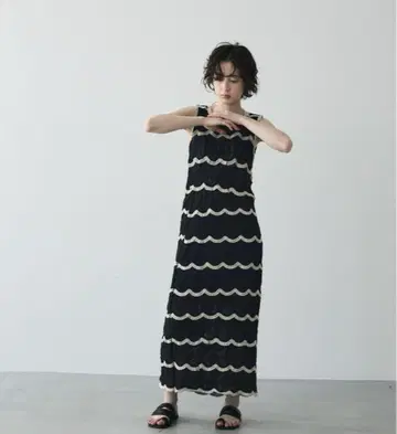 라운드 보더 크로셰 뜨개질 셋업