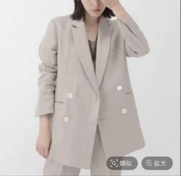 Chaos 린넨 헤린본 자켓