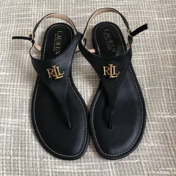 Lauren Ralph Lauren 블랙 플립플랍 38