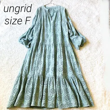 ungrid 언그리드 원피스 맥시 전체 레이스 티어드 F