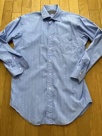 Paul Stuart 파랑 스트라이프 와이셔츠 40-42 일본제
