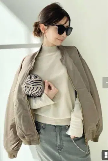 L'Appartement REMI RELIEF 측면 지퍼 MA-1