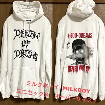 밀크보이 MILKBOY 구제 의류 풀오버 후드 맨투맨 DREAMS 후드티