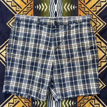 BANANA REPUBLIC AIDEN 체크 숏 팬츠 36인치