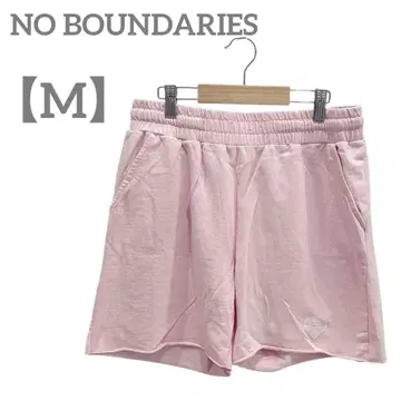 NO BOUNDARIES [M] 숏 팬츠 핑크 면 혼방 전체 밴딩