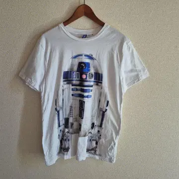 R2-D2 프린트 티셔츠 M 사이즈 화이트