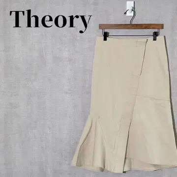 Theory 아지메 절개 머메이드 스커트 면 혼방 베이지 사이즈 2(M)