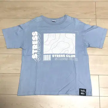 STRESS CLUB 남성용 티셔츠 S 사이즈 라이트 블루