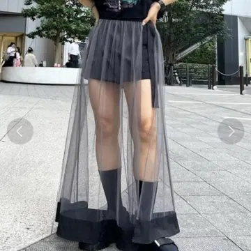 페이지 보이 멀티 WAY 얇은 명주 스커트 숏 팬츠 모드 스타일
