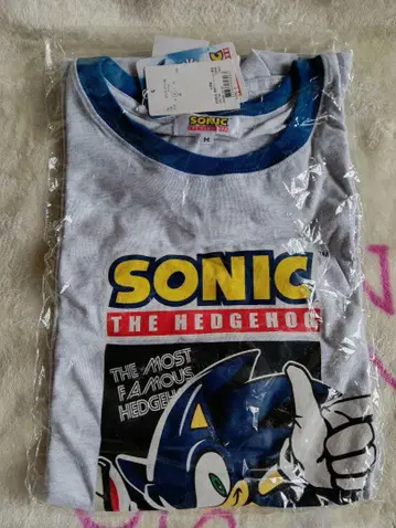 소닉 SONIC THE HEDGEHOG 그레이 티셔츠 M