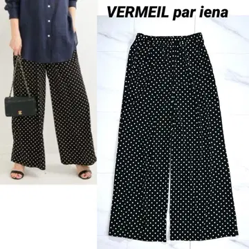 새상품급 VERMEIL par iena 38 도트 와이드 이지 팬츠