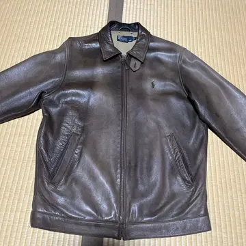 Ralph Lauren 다크 브라운 가죽 자켓