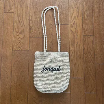 jonaquil 뜨개질 바스켓백 아이보리