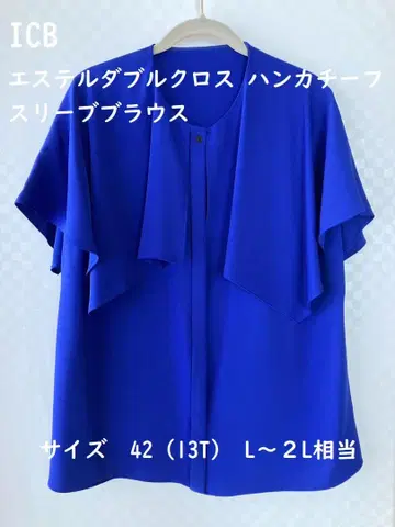 ICB 에스테르 더블 크로스 반팔 블라우스 42 (L~2L 상당)