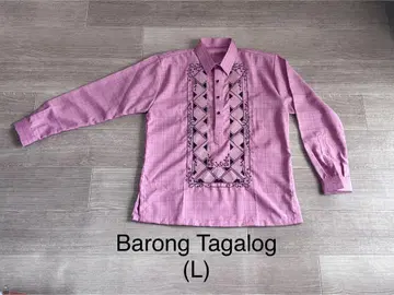바론 타갈로그 Barong Tagalog Pink Checkered(L)