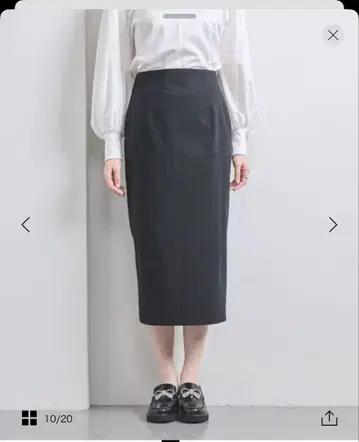 유나이티드 애로우즈 타이트 스커트 네이비 스커트