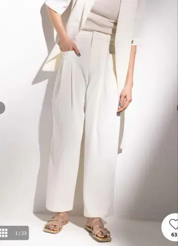 오파크 도트 클립 와이드 팬츠