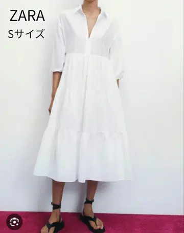 ZARA 자라 티어드 롱 원피스 코튼 100%