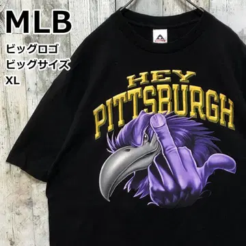 MLB 파이리츠 티셔츠 빅 프린트 블랙 XL 빅 사이즈 90s