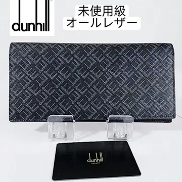 미사용급 dunhill 올 가죽 장지갑 블랙 지갑 남성용