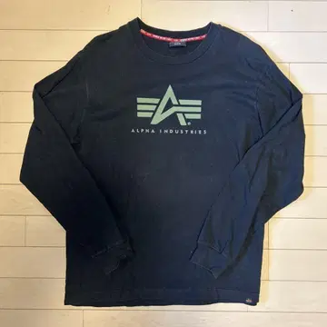 ALPHA INDUSTRIES 롱 슬리브 티셔츠 블랙 M