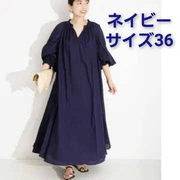 MARIHA 봄 꽃 드레스 네이비