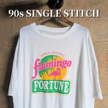 90s 플라밍고 복권 티셔츠 싱글 스티치 XL 상당