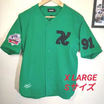 XLARGE 베이스볼 셔츠 S 사이즈 그린