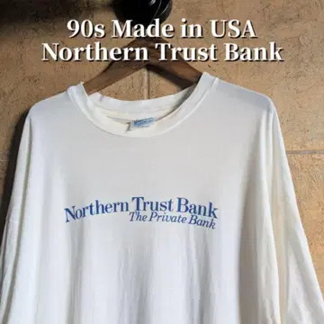 90년대 USA제 Northern Trust Bank 기업 티셔츠