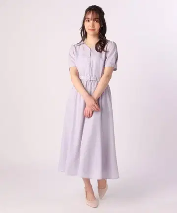 레스 빠세 머메이드 셔츠 원피스 38 라벤더