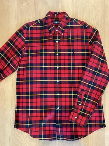 Ralph Lauren 긴팔 플란넬 셔츠 L 빨간색 체크