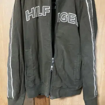 Tommy Hilfiger 다크 그레이 점퍼 M 빈티지