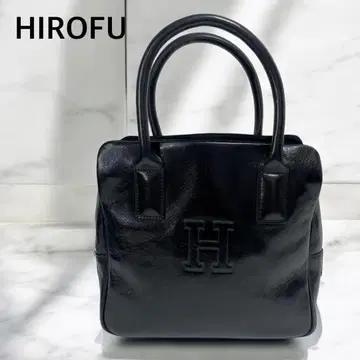 HIROFU 히로후 오오키나 H 로고 핸드백 토트 블랙